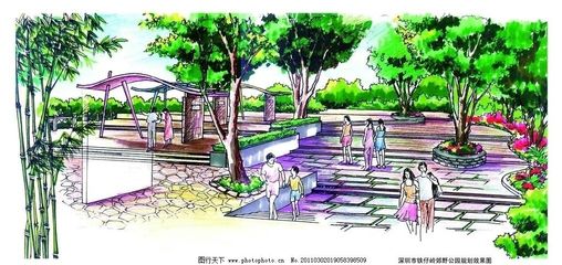 《线条之间的自然 园林景观手绘的艺术与技法》